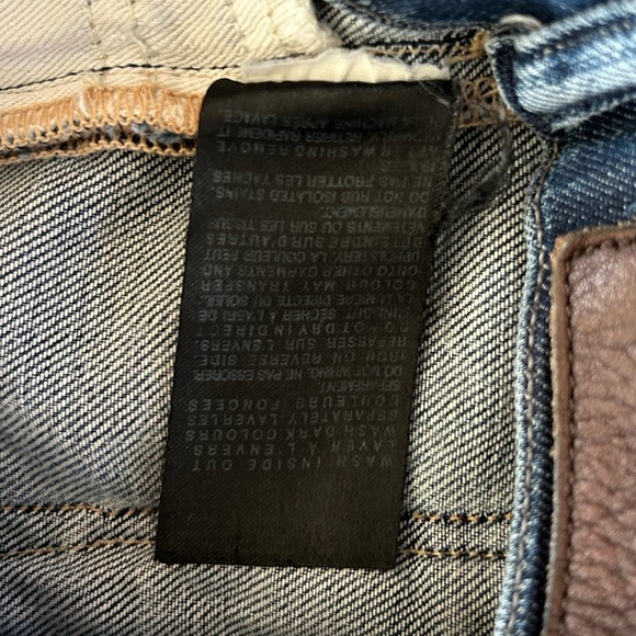 🔥All Saints | Women’s blue distressed raw hem Jean shorts, front/back pockets 28 - Picture 3 of 13